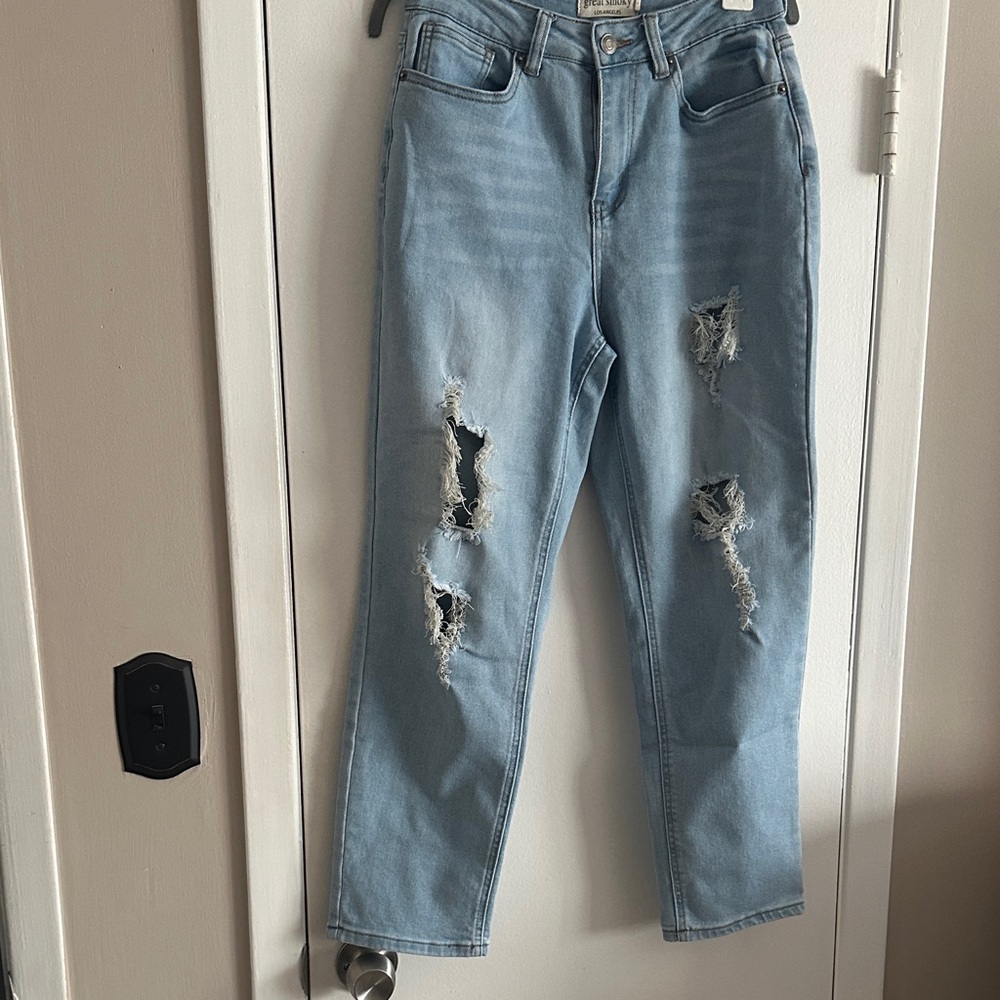 Classic Light Blue Distressed Women's Jeans